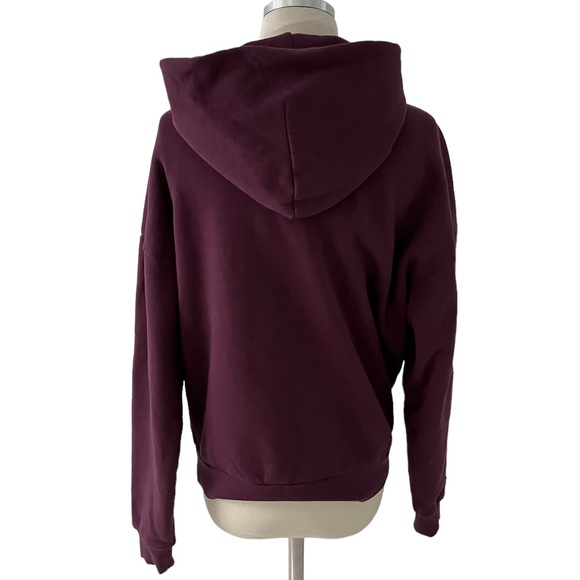 DREW HOUSE JUSTIN BIEBER BURGUNDY YELLOW EMBROIDERED LOGO HOODIE TOP XS - Picture 3 of 9